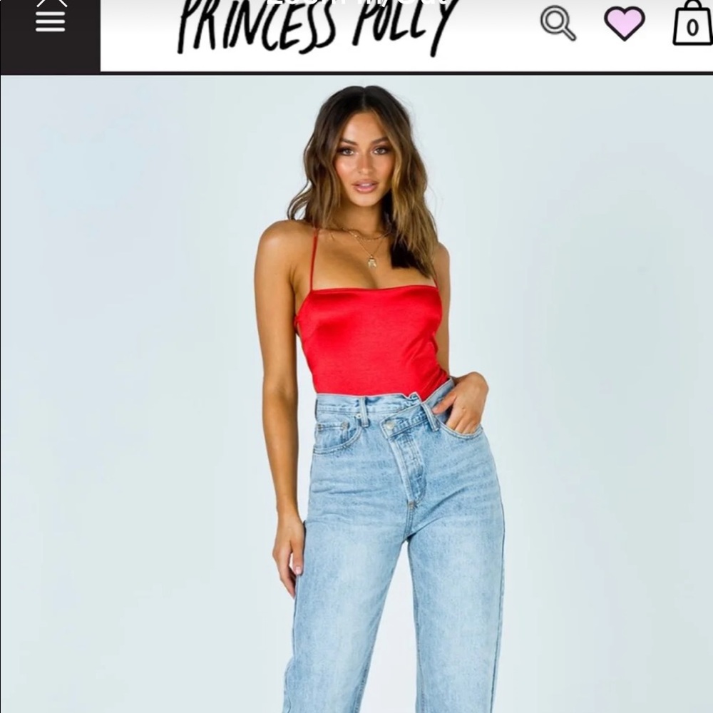 Princess Polly Red Bodysuit